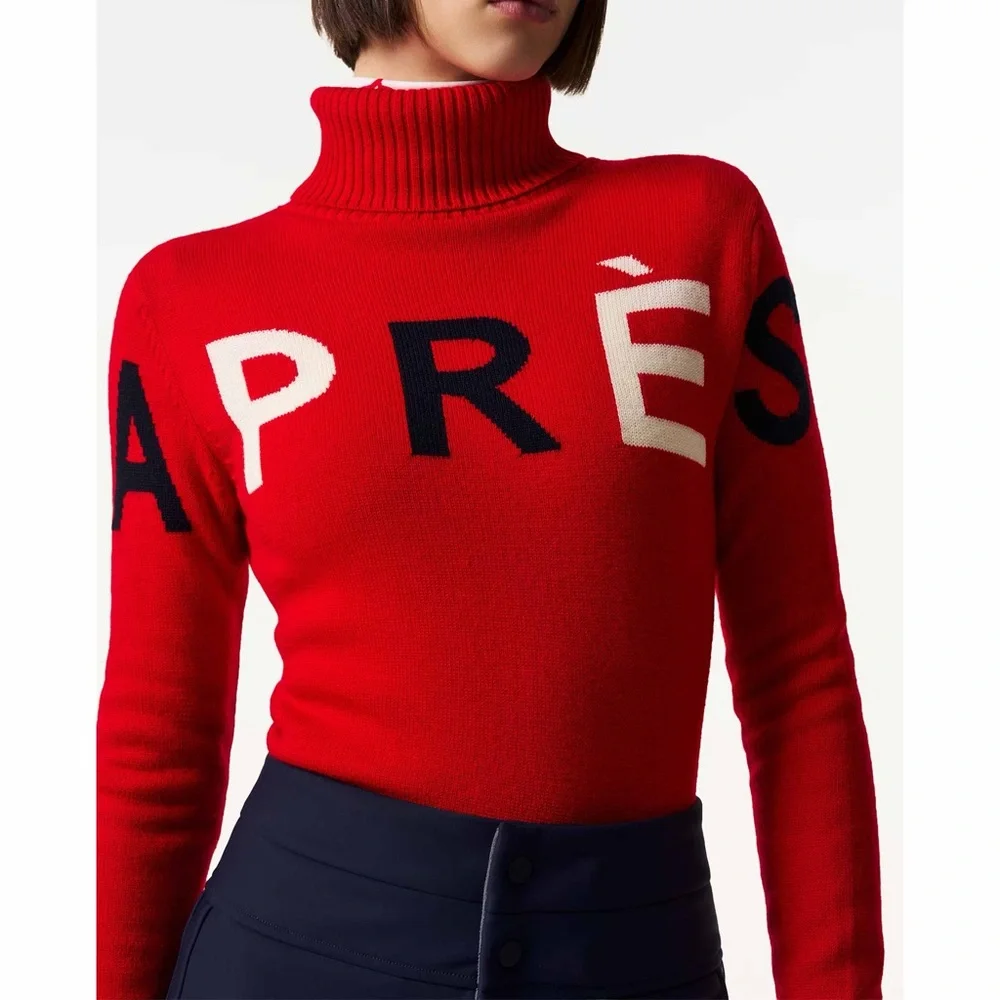 Perfect Moment Red Après Turtleneck Sweater